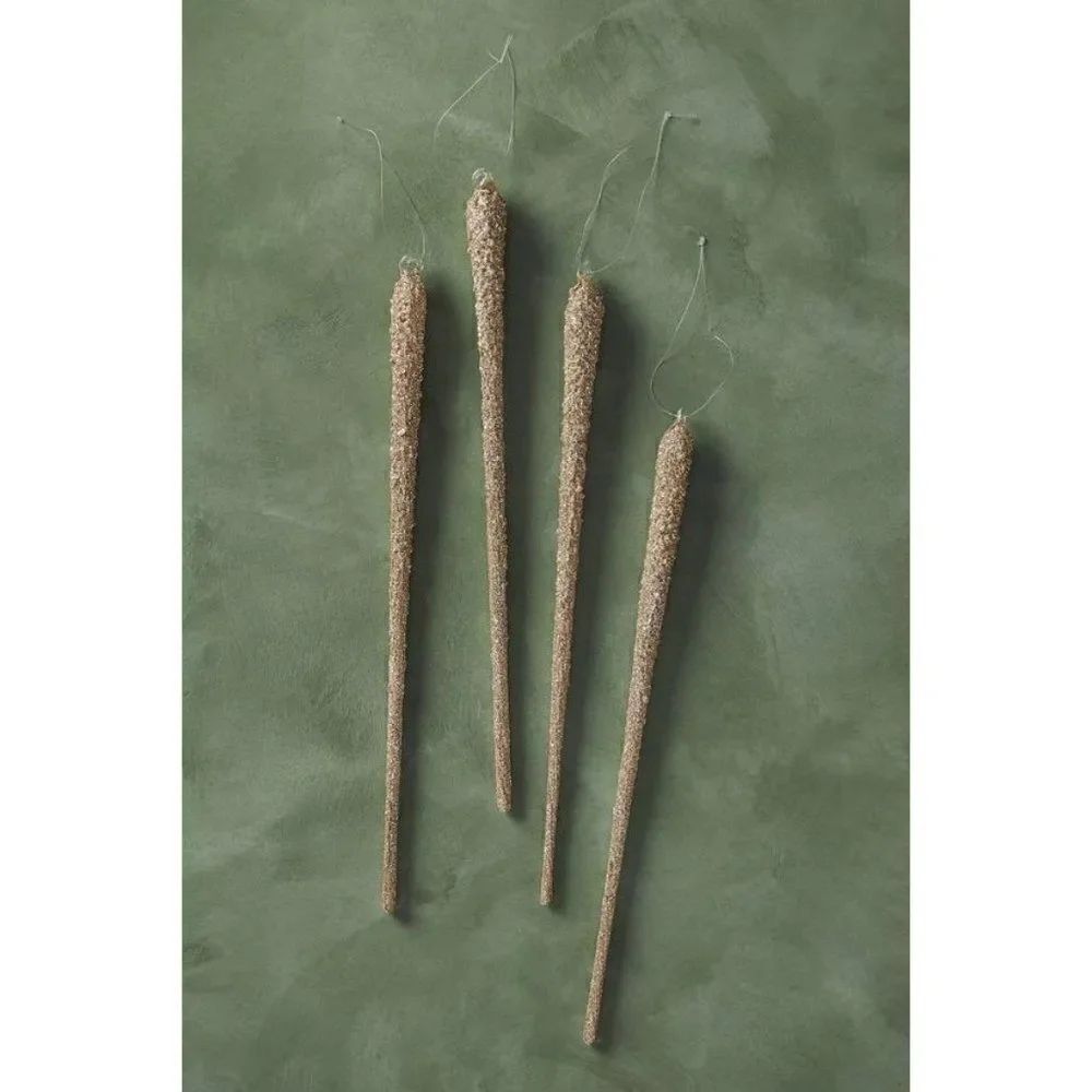 ANTHROPOLOGIE Icicle Ornaments Set of 4